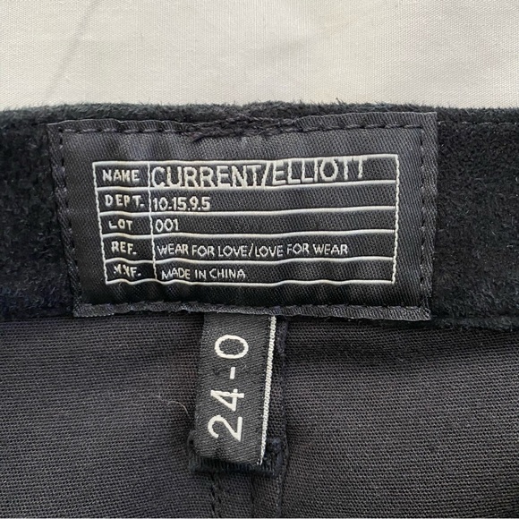 CURRENT/ELLIOTT The Silverlake Zip Suede Skinny Jeans Size 24 LIKE NEW - Picture 8 of 10